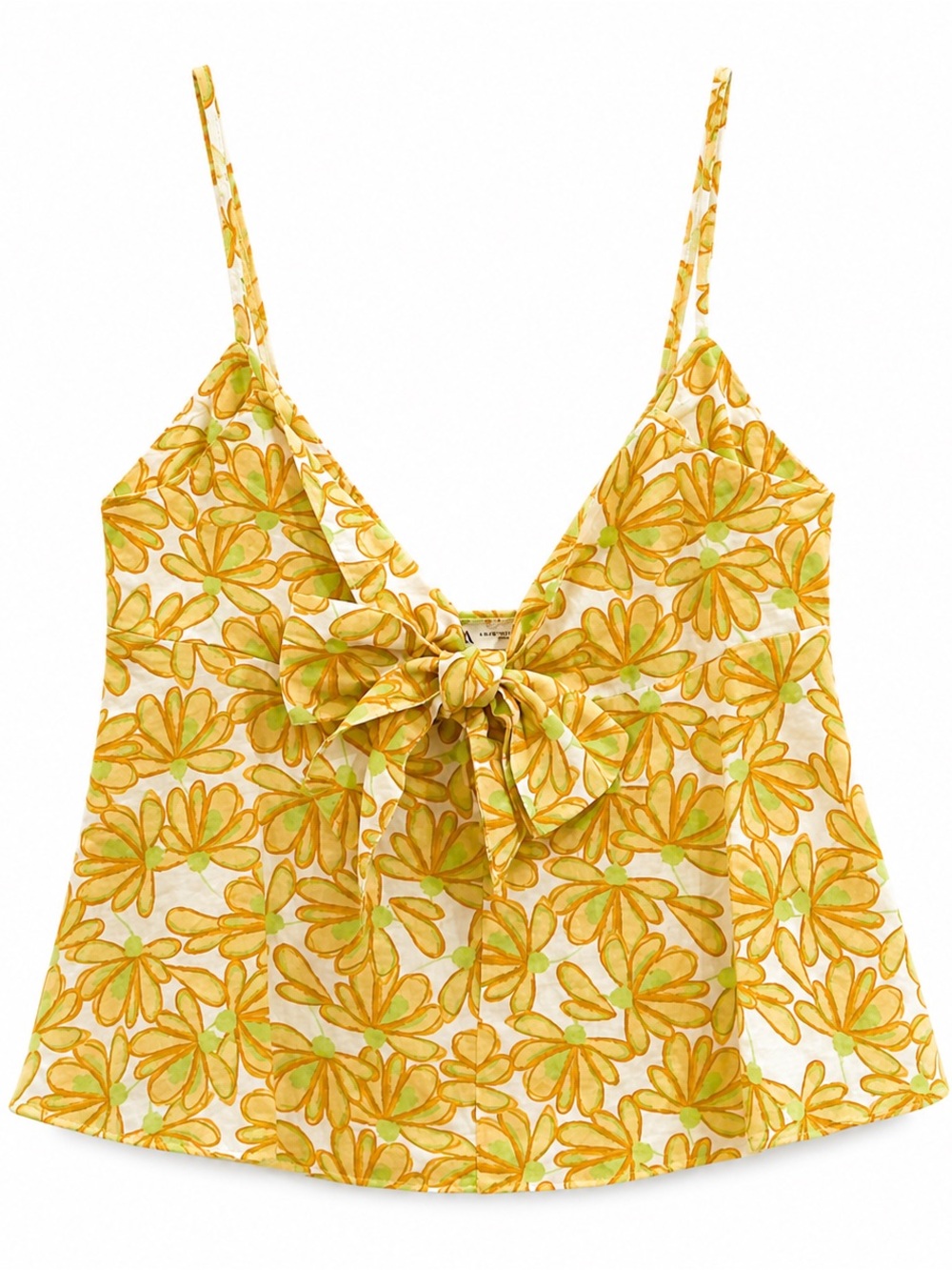 Floral Babydoll Tie-Front Top, Zara, Size M